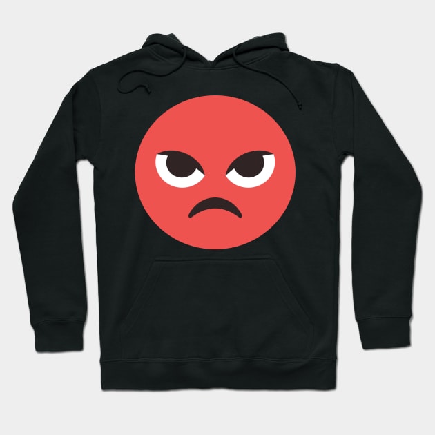 Red Angry Face Hoodie by EclecticWarrior101